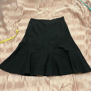 Ralph Lauren Black Silk Lined Lightweight Wool Midi Skirt Size 4